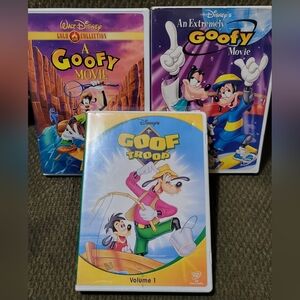 Goofy Movie Disney 3pc DVD Bundle